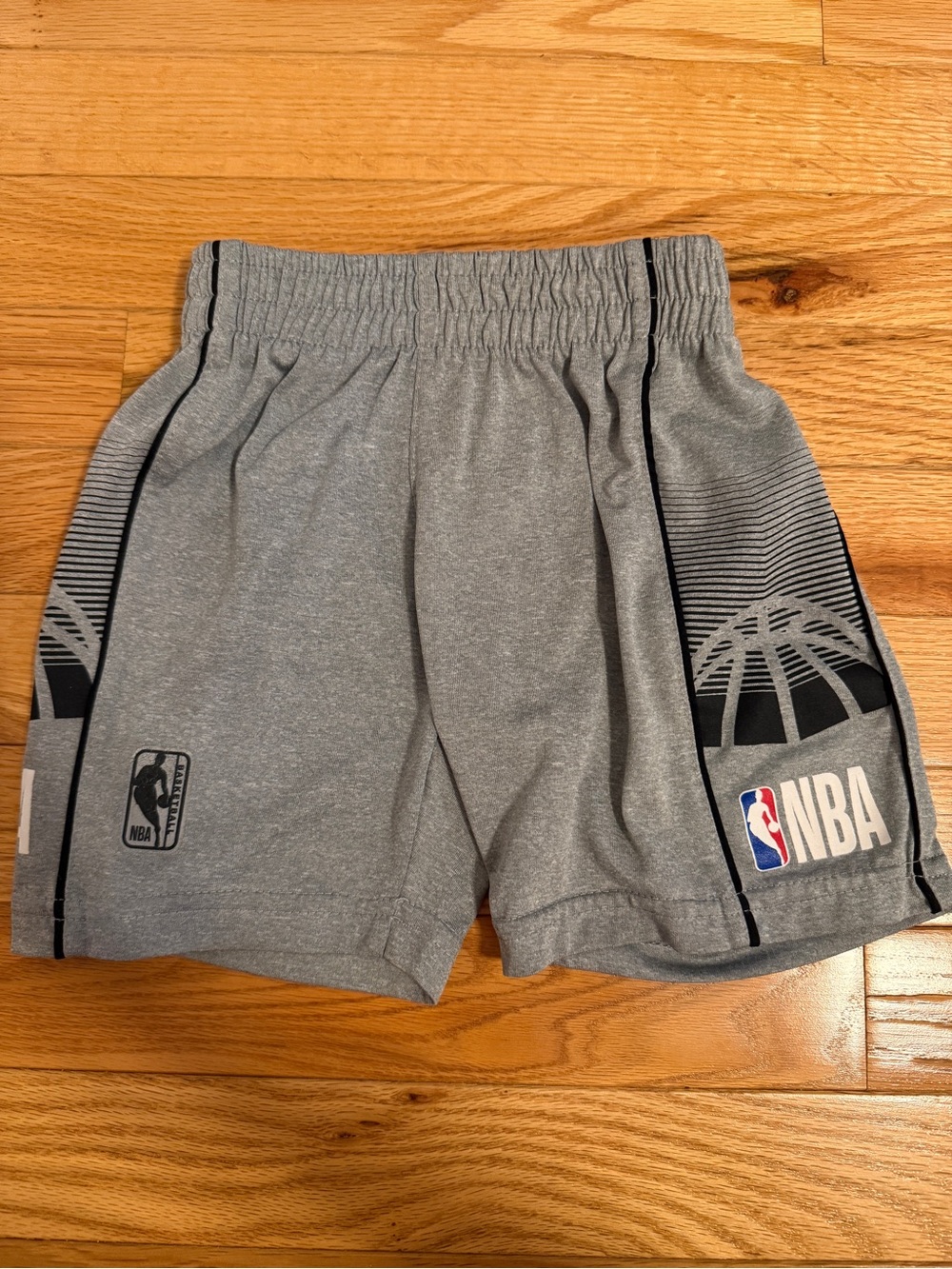 NBA Gray Kids' Athletic Shorts with Black Accents
